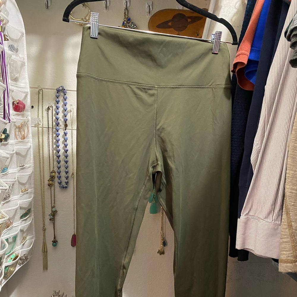 Full length army green Crazy Yoga leggings